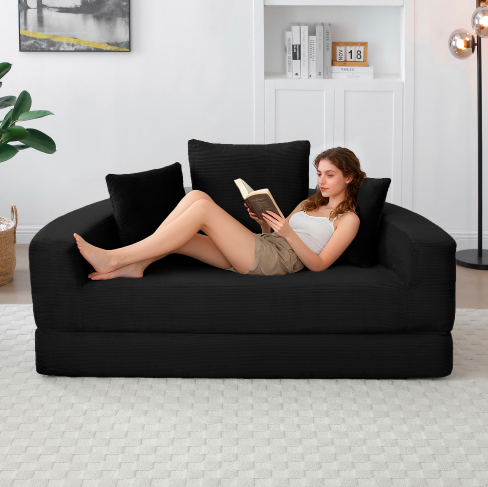 Negro + Pana + 2 Asientos + Espuma