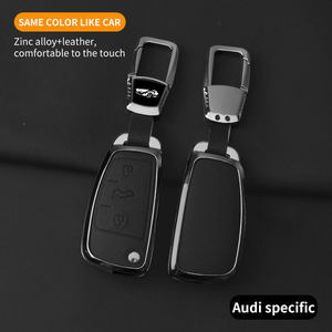 NUEVA Funda de Cuero y Aleación de Zinc para Llave de Coche Audi C6 R8 A1 A3 Q3 A4 A5 Q5 A6 S6 A7 B6 B7 B8 8P 8V 8L TT RS Sline - Product Image 6