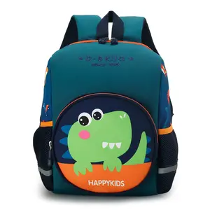 New Fashion Kids Cute Cute Cartoon Dinosaur Print Color Matching Backpack