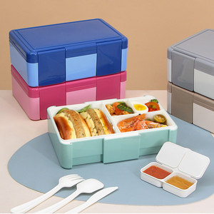 Lonchera de Plástico Personalizada al por Mayor de Fábrica Naike, Gran Capacidad, a Prueba de Fugas, Apta para Microondas, Lonchera Bento con Múltiples Compartimentos - Product Image 1