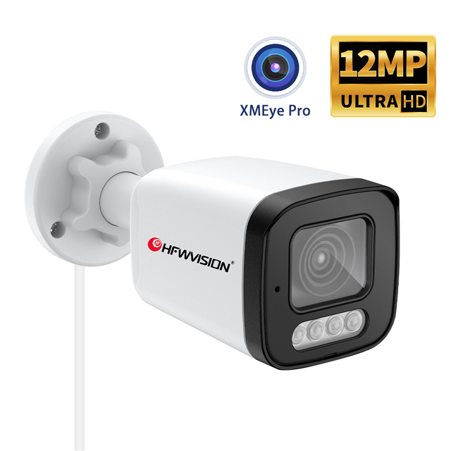Outdoor&Indoor 12MP IP Surveillance Camera H.265 Compression Remote Viewing for Home or Business Use Network Security Camera PoE