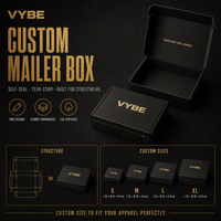 Cajas de Cartón Negro Personalizadas, Cajas de Embalaje Plegables, Patrones Impresos con Tinta de Soya, Cajas de Envío y para Envoltura de Regalos