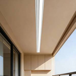 Balcony <b>ceiling</b> <b>remote</b> <b>control</b> lifting LED <b>lighting</b> minimalist ultra-thin invisible electric drying rack - Product Image 5