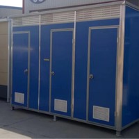 Toilettes mobiles écologiques en acier coloré pour chantier extérieur, cabine de douche simple pour deux personnes, toilettes individuelles rurales