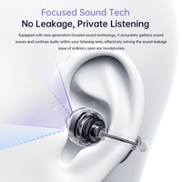 Écouteurs intra-auriculaires à clip d'oreille AI Traducteur, modèle exclusif, à oreille ouverte, Bluetooth 6.0, AB5756T, avec transducteur 11 mm et son directionnel, pour les voyages et les affaires - Vente Flash