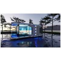 Ventes directes d'usine de haute qualité de péniche en aluminium flottante préfabriquée de luxe pour les capsules d'espace aquatique de divertissement
