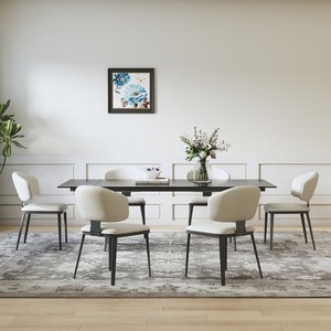 Việt Nam thực hiện truyền thống <span class=keywords><strong>CB2</strong></span> Arabic sang trọng màu trắng và bạc da phòng ăn ghế - Product Image 4