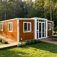 Maisons modulaires préfabriquées en acier, conteneurs pliables et extensibles, mini-villa mobile, bureau, abri de stockage