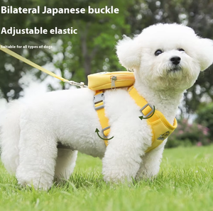 Produits personnalisés respirant réglable réfléchissant chien poitrine gilet harnais petit sac à dos détachable pour collation facile à virer - Product Image 3