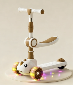 Trottinette enfant 3-en-1 avec siège amovible, design <span class=keywords><strong>petit</strong></span> <span class=keywords><strong>dinosaure</strong></span>, pliable, 3 roues, en plastique, pour usage extérieur - Product Image 2