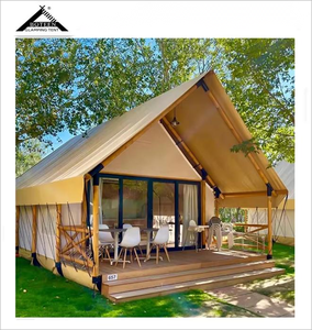 Tente de safari préfabriquée en duplex pour le camping en plein air, lodge de luxe pour le glamping avec salle de bain et <span class=keywords><strong>balcon</strong></span> - Product Image 3
