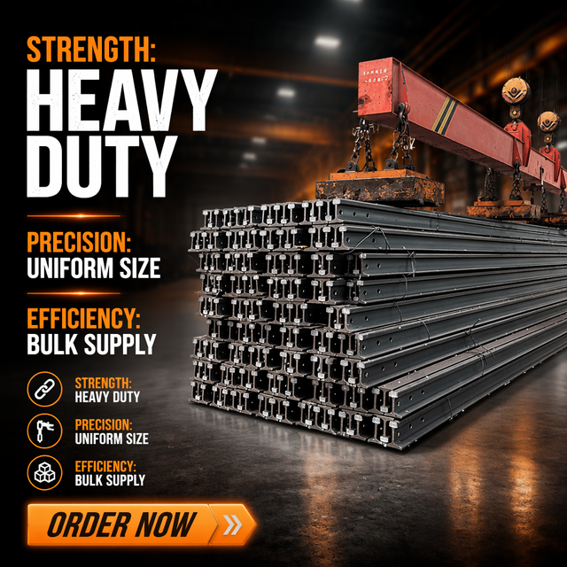 Heavy Rail Steel Railway Track GB Standard Q235 Grade Guide Rail U71Mn Material P38KG Model Shandong China