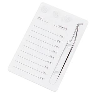 OEM logotipo personalizado acrílico pestañas azulejo paleta profesional de alta calidad hecho a mano negro banda de algodón al por mayor extensión de pestañas DIY Kits - Product Image 4