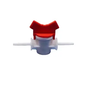 Factory Direct 1/8 Double-Head Plastic Pagoda Ball Valve Straight-Through Hose Valve Manual Switch New Condition Flow Control