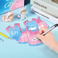 Révélation de sexe Baby Shower Décoration avec jeux de vote Boîte en papier Décorations de fête