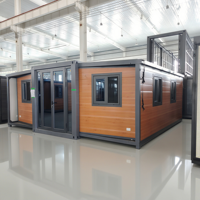 Maison conteneur modulaire préfabriquée moderne de luxe extensible de 20 pieds ou 40 pieds avec 2 chambres