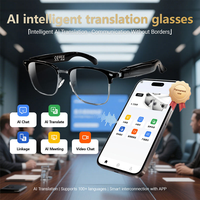 Lunettes Intelligentes de Traduction Instantanée Huarui F20 AI – Appels et Traduction en Temps Réel, Anti-Lumière Bleue et Anti-UV, Contrôle Tactile pour Sports de Plein Air