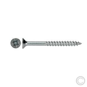 Paquete de 1000 tornillos para aglomerado de acero zincado, métricos, de cabeza avellanada, rosca gruesa PZ 3.5x40 (9829195520) - Product Image 1