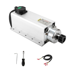 Moteur de broche CNC refroidi par air Zhong Hua Jiang Square ER32 7,5KW 4 roulements 220V/380V pour machine de gravure CNC - Product Image 1