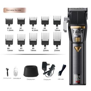 Cortapelos profesional Maglve Motor de alta velocidad Zero Gapped DLC T Blade Trimmer para barberos Fuente de alimentación USB - Product Image 6