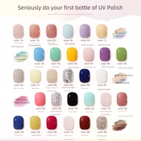 Nouveau Kit de Vernis à Ongles UV de Haute Qualité 2024, Lampe LED pour Photothérapie, Gel Polish Blanc Nude Glacé de Luxe 15ml, Durée de Séchage 60s