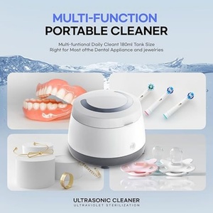 DL290 Mini Dental Ultrasonic Uv Cleaning False Teeth Aligner <b>Retainer</b> Mouth Guard Ultrasonic Denture <b>Cleaner</b> - Product Image 5