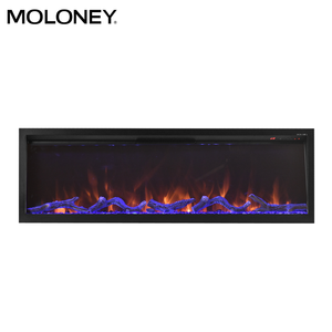 Quemador eléctrico de pared con cristal decorativo, <span class=keywords><strong>chimenea</strong></span> eléctrica de pie con efecto de llama real - Product Image 3