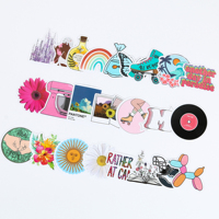 Pegatina de PVC troquelada impermeable personalizada, etiqueta autoadhesiva de dibujos animados, logotipo de la empresa, pegatinas brillantes, etiqueta holográfica, pegatina de vinilo