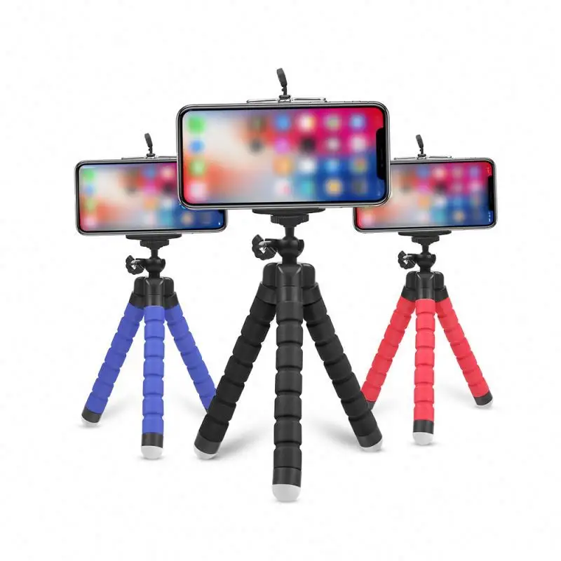 Mini Flexible Sponge Tripod Holderfor iPhone Xiaomi Huawei Smartphone Tripod for Gopro 8 7 5 Camera Holders