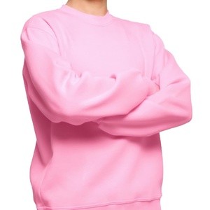 Sudaderas con Capucha Unisex al por Mayor, Sudadera Informal Rosa de Manga Larga con Cuello Redondo, Suministro ODM de Otoño, Sudaderas Lisas sin Estampado - Product Image 2