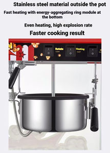 Machine à popcorn à air chaud en acier inoxydable économique, machine à popcorn automatique, cinéma / salle de cinéma - Product Image 2