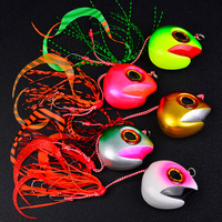WildTrek 60g-200g Leurre Jig Head Kabura Snapper Slider avec jupe en silicone et doubles hameçons, appât dur pour eau salée, pour la pêche au bar et au cabillaud en eau lente