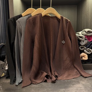 Женский однотонный блейзер из 100% кожи - Product Image 1