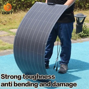 Kit Solar Monocristalino Flexible de 200W, Ultrafino y Ligero para RV, Barco, Uso Marino y al Aire Libre - Product Image 1