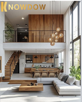Ensemble complet de design d'intérieur KNOWDOW avec des dessins CAO de rendu 3D et un approvisionnement complet en matériaux pour toute la maison