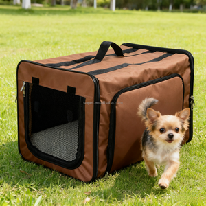 <span class=keywords><strong>Cage</strong></span> d'intérieur pour animaux de compagnie Pop-Up de style classique portable avec cadre en fil métallique robuste Caisses pour chiens et chats Chenil avec côtés extensibles - Product Image 3