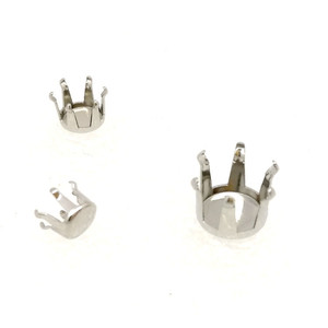 Pendentif en acier inoxydable de taille multiple, rond et <span class=keywords><strong>blanc</strong></span> à six griffes, avec base en cristal et strass incrusté de zircons pour la fabrication de bijoux de bricolage. - Product Image 4