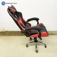 Chaise de bureau ergonomique de direction et de gaming en cuir PU, inclinable, convertible, pivotante à 360°, pour le marché de gros