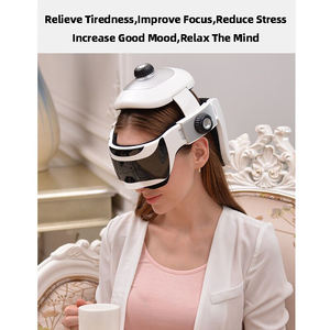 Casco masajeador de cabeza eléctrico con amasado de calor y raspador de compresión de aire para aliviar el estrés y el dolor de cabeza de ojos y cuello - Product Image 6