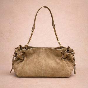Vintage Genuine Leather Bohemian Summer Hobo <b>Bag</b> for Women Soft <b>Slouchy</b> <b>Shoulder</b> Purse Chain Strap Zip Closure Trendy Casual - Product Image 1