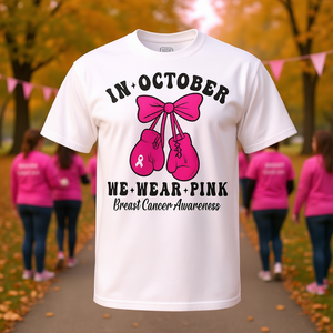 En octubre usamos camisetas rosas de concienciación sobre el cáncer de mama - Product Image 3
