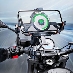 Lanparte Nouveau <span class=keywords><strong>Support</strong></span> de téléphone de moto à chargement sans fil 15W Anti-vol <span class=keywords><strong>Support</strong></span> de téléphone de moto pour guidon - Product Image 1