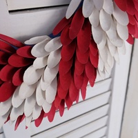 Guirlande de fleurs artificielles de 1,20 m pour porte, motif tournesol et fleurs succulentes, style hawaïen, avec lanterne en paille, idéale pour l'extérieur, en mousse florale de qualité supérieure