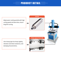 مصغرة 4040 6090 النحاس الألومنيوم ماكينة نجارة Cnc آلة للحفر على الخشب Cnc راوتر آلة مع DSP نظام التحكم