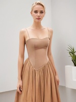 Robe Camisole sans manches pour dames de haute qualité Empire motif élégant à la mode pour les fêtes d'anniversaire Club demoiselle d'honneur danse