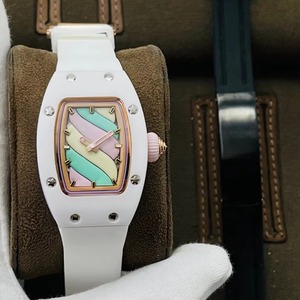 Reloj Mecánico de Lujo para Mujer con Caja de Cerámica Blanca y Esfera con Degradado de Color, Ideal para el Día a Día - Product Image 2