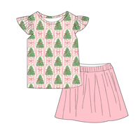Offre Spéciale – Ensemble Deux Pièces Personnalisé pour Filles : Haut sans Manches à Volants et Taille Élastique – Vêtements Quotidiens d'Été pour Enfants