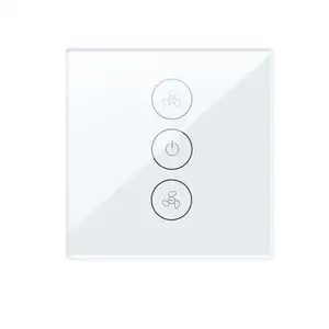 Wholesale Tempered Glass Panel Control Timer Voice with Backlight Function US Standard Smart Wifi Dimmer Switch