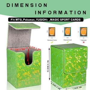 Boîte de rangement pour cartes, capacité de plus de 100 cartes, boîte de rangement verticale scintillante pour cartes TCG, compatible avec les cartes Commander MTG <span class=keywords><strong>Magic</strong></span> the Gathering - Product Image 5