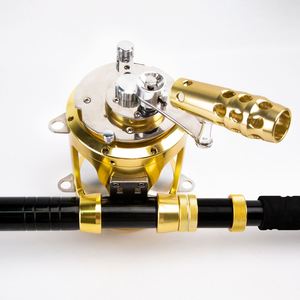 Carrete de Pesca Topline para Agua Salada, 50W, 2 Velocidades, para Pesca en Alta Mar, Carrete de Pesca para Grandes Capturas, Color Dorado, 1 Pieza - Product Image 4